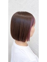 美粧 ほそや お花茶屋本店&nbsp;タイトボブ/ピンクインナーカラー