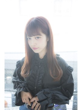 サロンドミルク 原宿(salon de MiLK) 【salon de MiLK 原宿】ピンクベージュ×耳かけハニーヘア