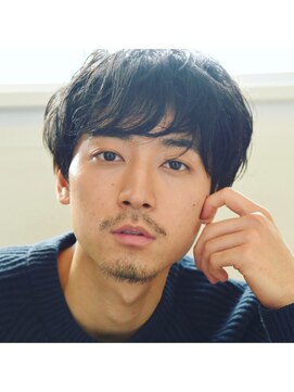 ユノ(juno) men's nuugy 大人のshort permアッシュブラック ウルフ