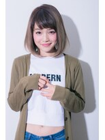 シャイン ヘア ブレンド 二子玉川(Shine hair blend)&nbsp;【二子玉川】丸みショート無造作カールボブディイルミナカラー80