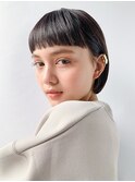 ピアスが映えるナチュラルボブ＊fukuda