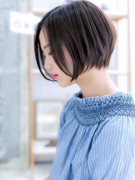 モッズヘア 越谷(mod's hair) ■ラインカラーひし形シルエットミニボブ51-4★越谷20代30代40代