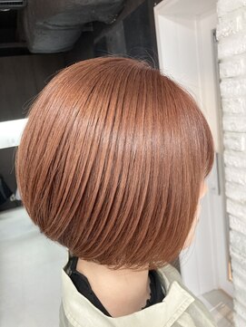 ヘアバイプルーヴ(Hair by PROVE) オレンジカラー×ミニボブ