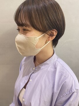 ナック 茶屋町(knack chayamachi) 大人丸みショートボブ/ラベージュ/グレージュカラー◎30代40代