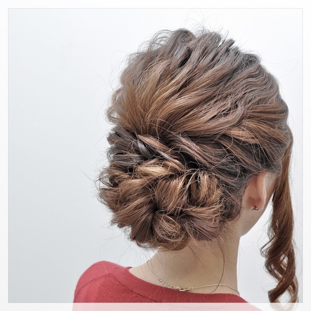 10分ヘアセット ツイストアップ