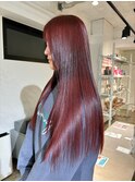 赤髪/ボルドーカラー/チェリーレッド/チェリーピンク/髪質改善