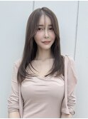レイヤーカット ブリーチなし 髪質改善 グレージュ 西田