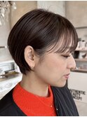大人ショートボブショートカットココアアッシュくびれミディ