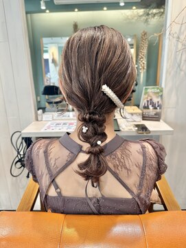 トリコ ショップアンドヘアサロン(tricot shop hair salon) ミディアム編みおろし♪yu