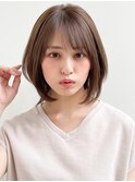 愛されレイヤーカットナチュラルカールモテ髪斜めバング艶感