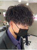 マッシュスパイラルパーマツイストスパイラル波巻きメンズ