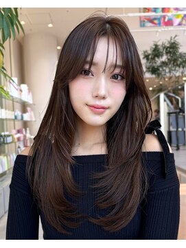 ミンクス渋谷スマートサロン(MINX shibuya smart salon) ナチュラルロングレイヤー/モカブラウン