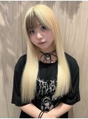 ブリーチ2回~ 抜きっぱなしブロンド ミルクティーカラーエクステ