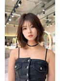 イメチェン外ハネボブ美髪ワイドバング顔周りレイヤーボブ/小倉