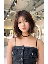 ロンドルピナス 小倉(Lond Lupinus) イメチェン外ハネボブ美髪ワイドバング顔周りレイヤーボブ/小倉