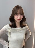 オリーブベージュ/ワンホンヘア/韓国ヘア