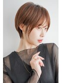 ナチュラルボブ前髪ありイメチェン20代30代40代50代ショートボブ