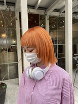 ラウブロッサム 大宮西口店(Lau Blossom) 【髪質改善カラー】レイヤーボブ+ダブルカラーオレンジ