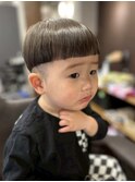 ぱっつんマッシュ×ベビーヘアキッズカット男の子ヘア短髪