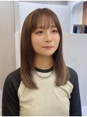 ミディアムレイヤー顔周りレイヤーブリーチなしフェイスレイヤー
