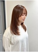 オレンジベージュ/イエベカラー/レイヤーカット