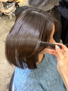 ロンド 表参道店(Lond) 髪質改善縮毛矯正レイヤーカット顔周り前髪韓国ミニウルフ