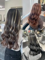 ガルボヘアー 桟橋店(garbo hair)&nbsp;ハイライトプルシールエクステ高知美容院