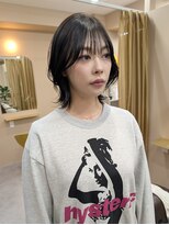 ムード(mood) こなれミディ/くびれウルフ/レイヤーボブ/暗めカラー