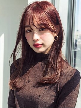 ダル 渋谷/表参道(DAL.) 顔周りカットハッシュカットココアブラウンワンホンレイヤー韓国