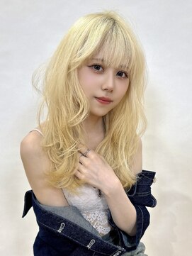 レーヴバイロンド 仙台(Reve by Lond) ホワイトブロンドブリーチダブルカラーレイヤーカット顔まわり
