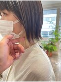 ◎切りっぱなしボブ/イヤリングカラー