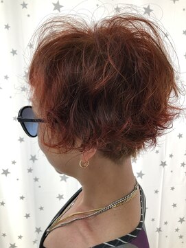 パウダーテラ(Powder tera) 大人ゆるふわショート×カシスオレンジカラー