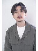 （joemi 新宿）センターパートヒゲメンズ黒髪マッシュ　近江