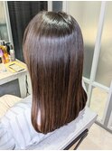 前回のストカール飽きた→酸性ストレートでサラ艶ヘア