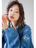 シェル 立川(shell) くびレイヤーエモージュ前髪モテベージュレイヤーミディ【立川】