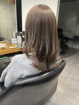 シェル 吉祥寺(shell) グレージュカラー/ボブウルフ/黒髪/ココアベージュ