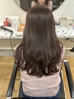 ラック 津田沼(LUCK)&nbsp;ハイトーンカラー 前髪パーマ ぱっつん前髪 ボブパーマ