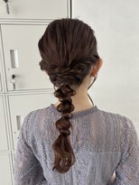 編みおろし　結婚式ヘアセット