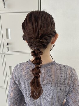 ヘアー アレス(hair ales) 編みおろし　結婚式ヘアセット