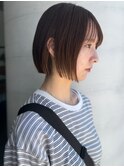 ボブ/切りっぱなし/シースルー