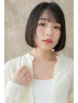 モッズヘア 越谷(mod's hair) 黒髪ヘルシースタイル切りっぱなし前下がりボブ311X越谷30代40代