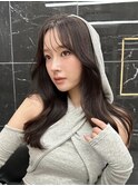 韓国ヘア2waybang韓国巻きレイヤーカットグレージュブリーチ無し