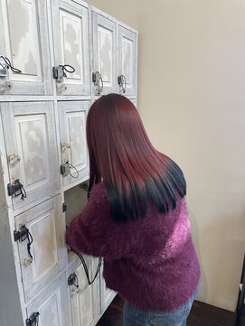 ルプラ ガーデン(le-pla garden) レッドカラー 裾ブラック