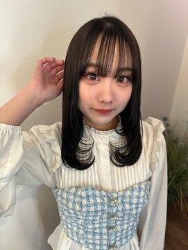 ヘアーラウンジルシェル(HAIR LOUNGE Le ciel) 【艶感たっぷり!】暗髪×顔周りレイヤー