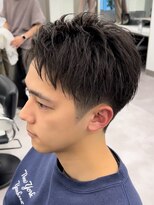 リップス 栄(LIPPS)&nbsp;ツーブロック刈り上げアップバングメンズショート束感