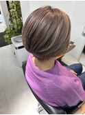 ハイライトショートボブ