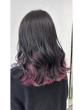 ピンクとパープルのインナーカラー