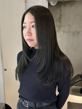 【sayaca】ブリーチなしカラー/透明感オリーブグレージュ