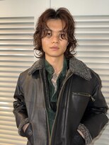 メンズレコ 渋谷(MEN'S LECO)&nbsp;フェザーパーマセンターパートブラウンミディアム