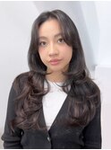 ロング韓国ヘア顔周りレイヤー大人ガーリー _ba574802